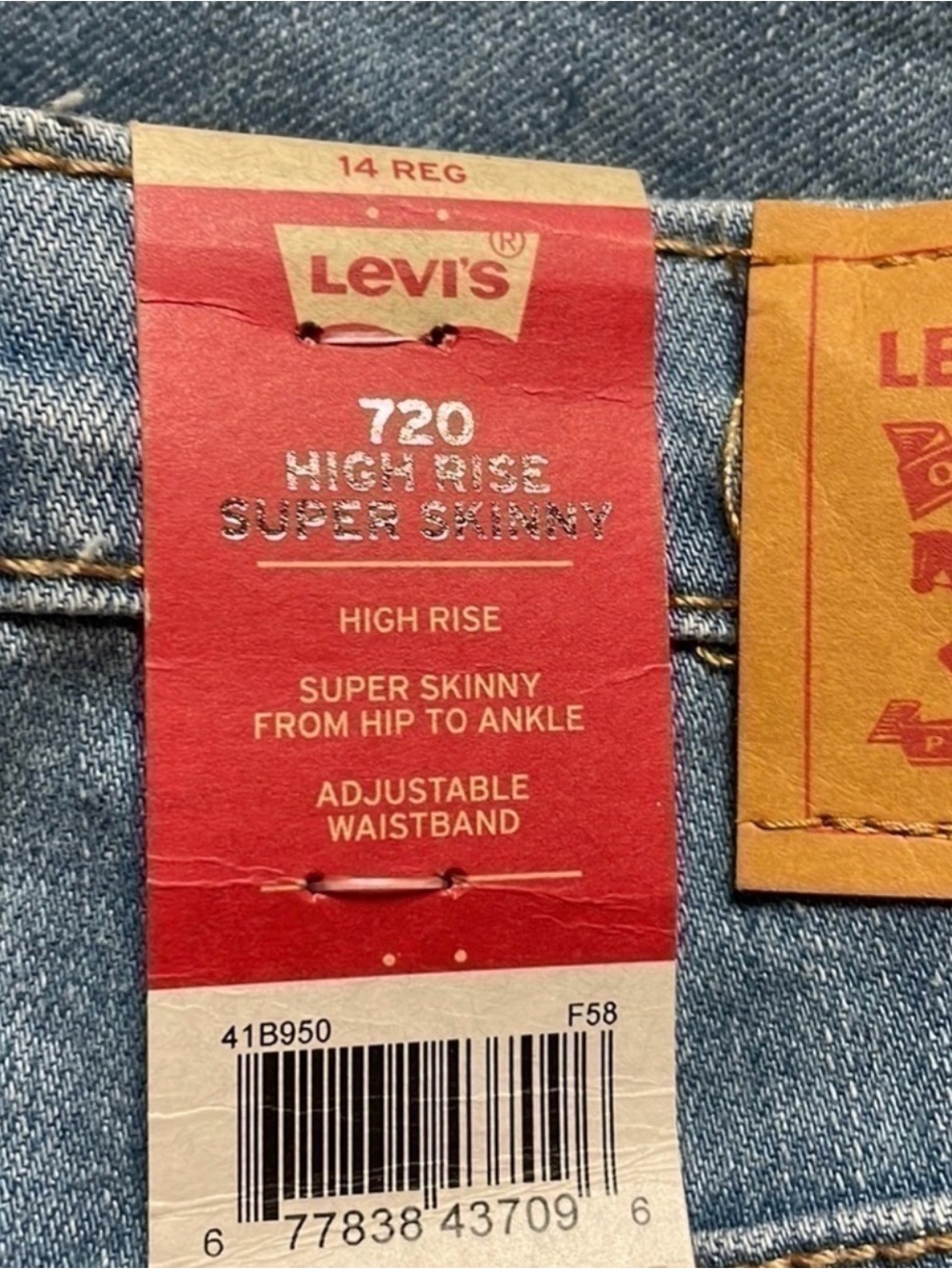Levi’s girls high-rise super skinny distressed look jeans. Size 14. - Picture 9 of 10